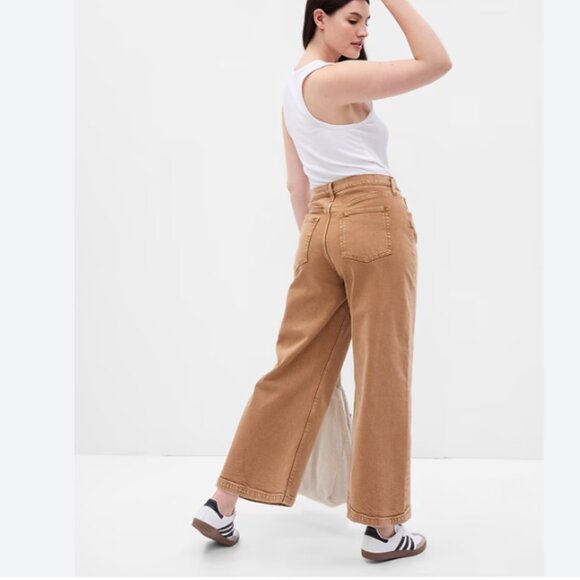 NWOT Gap High Stride Wide-Leg Ankle Jeans sz32 - Picture 2 of 7